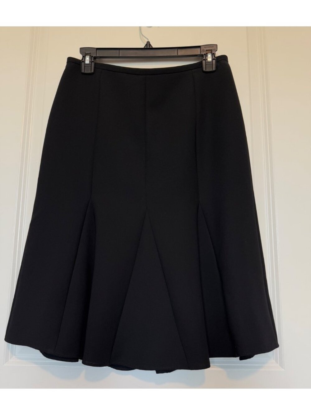 Talbots Black Pleated A-Line Skirt Size 4 Office Classic Style